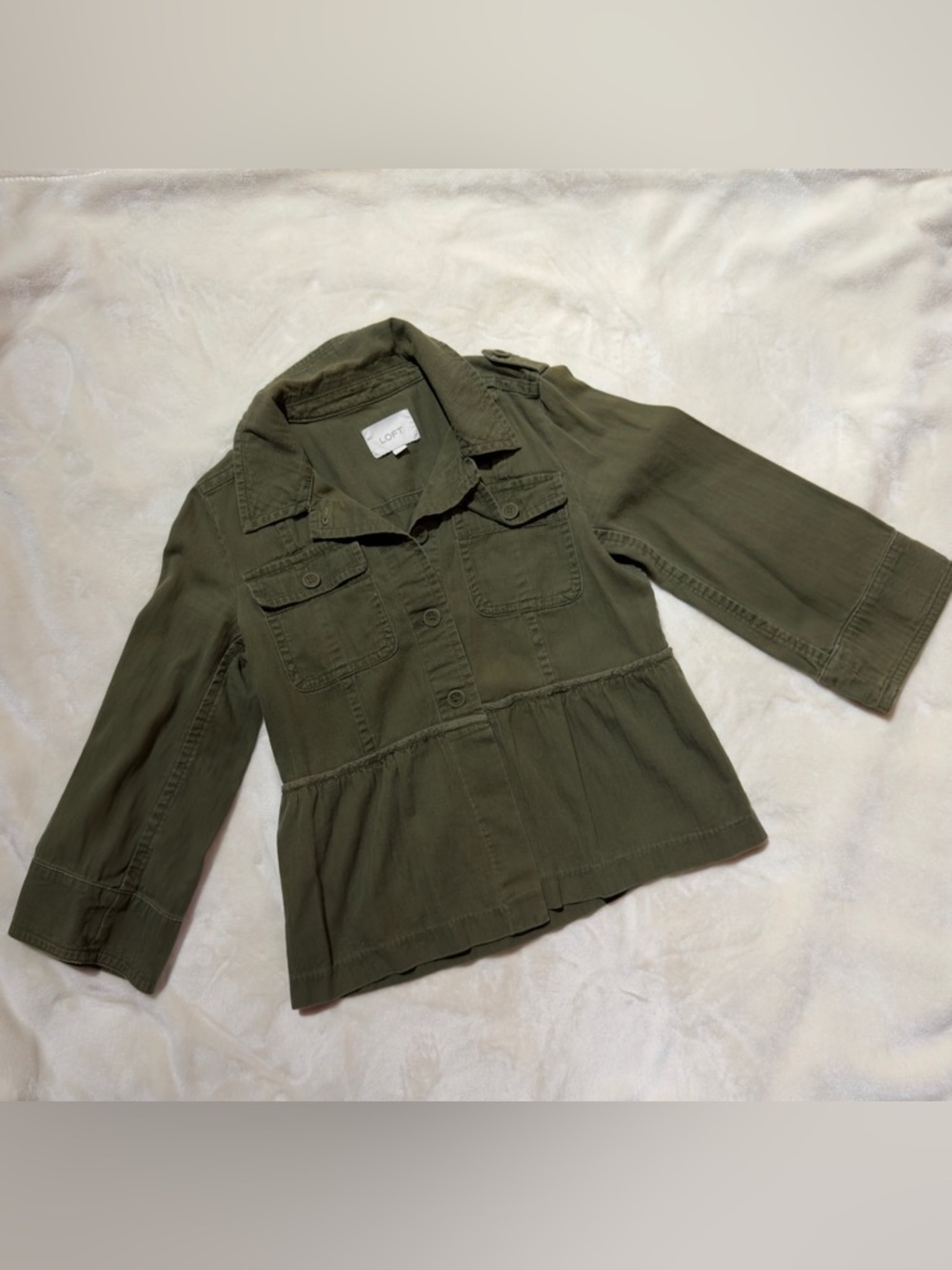 LOFT Olive Green Utility Jacket